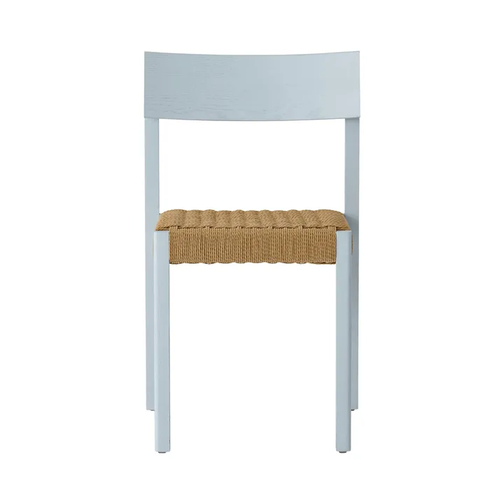 Mauro sedia - Linen blue quercia-seduta intrecciata naturale - Audo Copenhagen