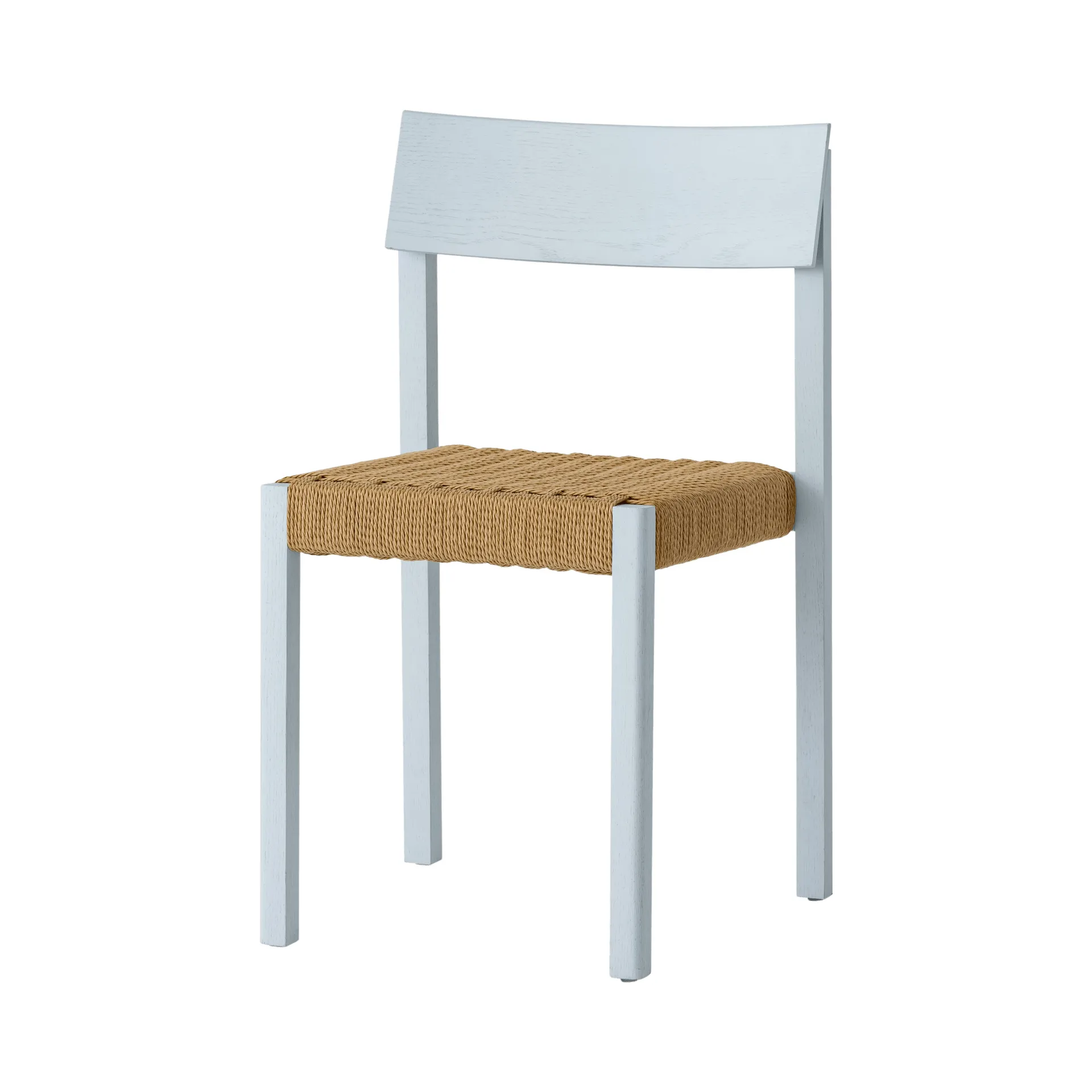 Mauro sedia, Linen blue quercia-seduta intrecciata naturale Audo Copenhagen