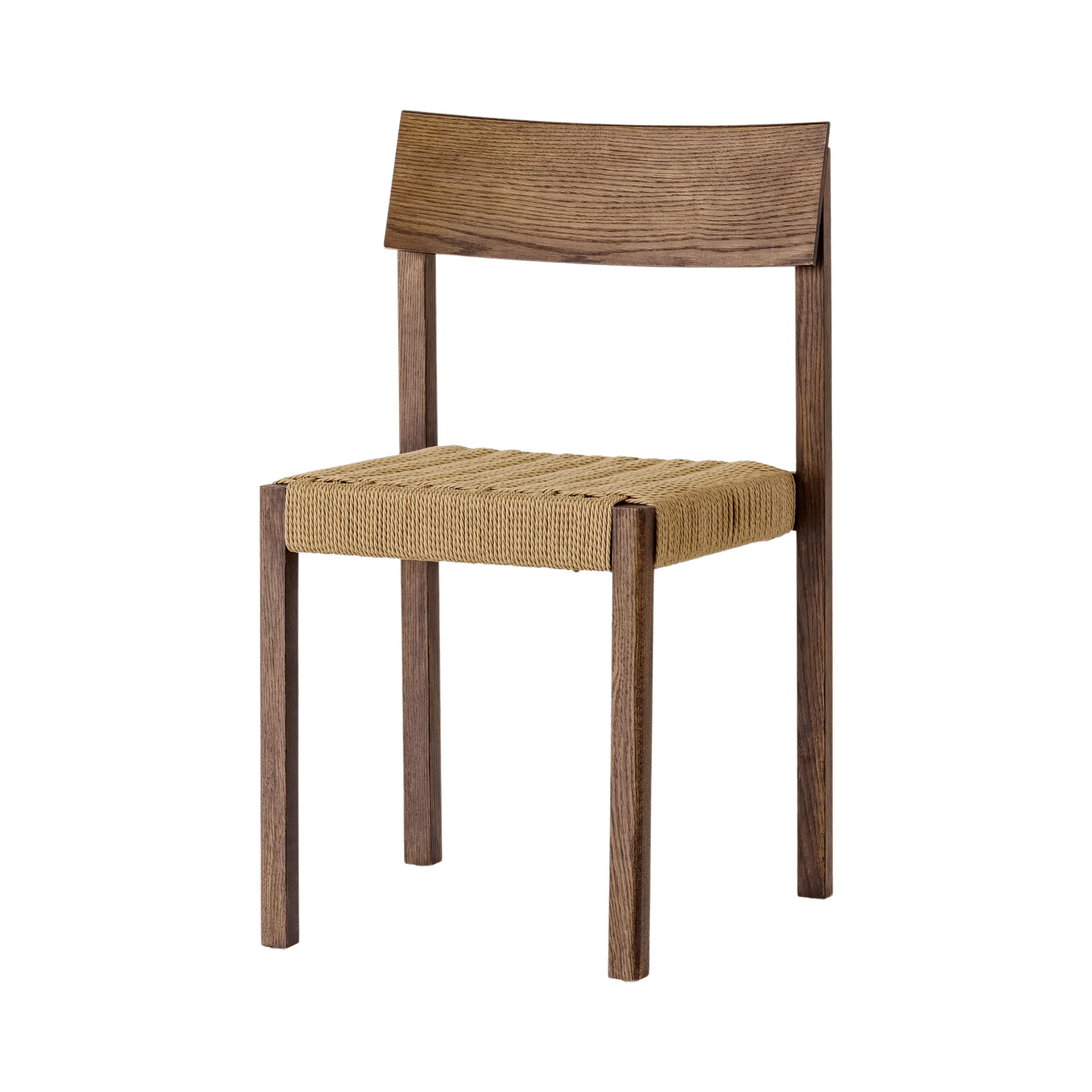 Mauro sedia, Rovere tinto scuro-sedile intrecciato naturale Audo Copenhagen