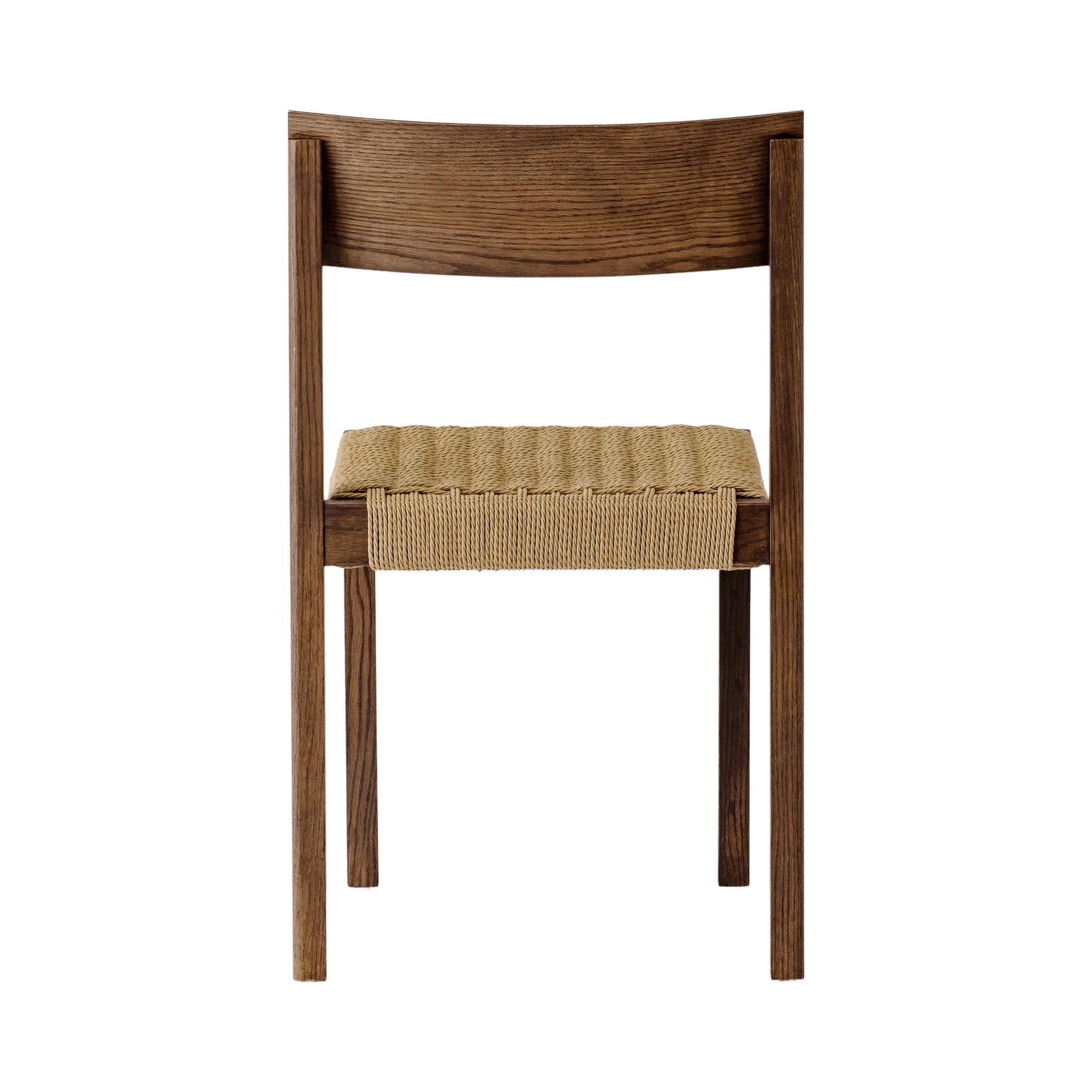 Mauro sedia, Rovere tinto scuro-sedile intrecciato naturale Audo Copenhagen