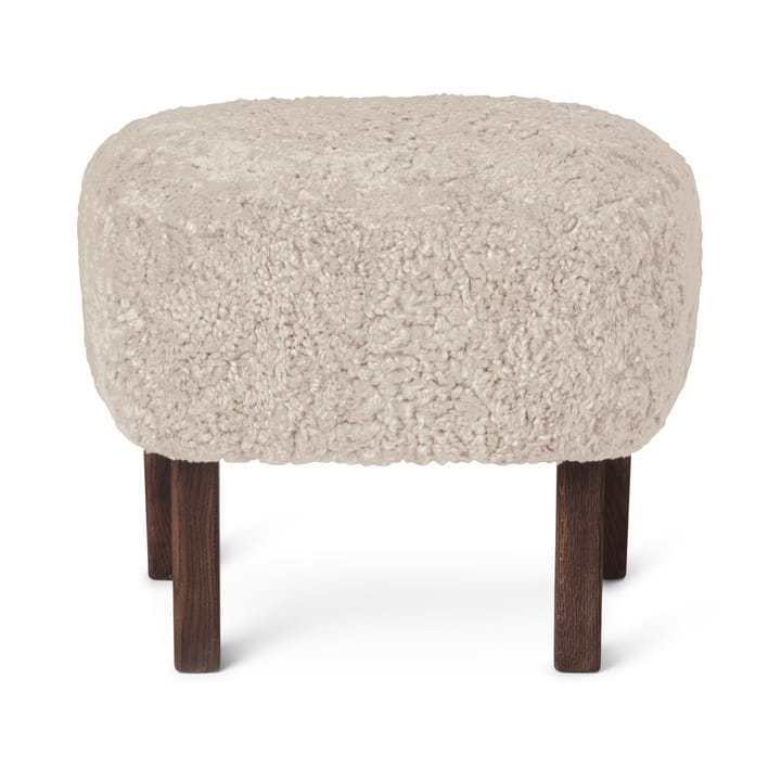 Ottomana Ingeborg - Pelle di pecora moonlight, gambe in rovere affumicato - Audo Copenhagen