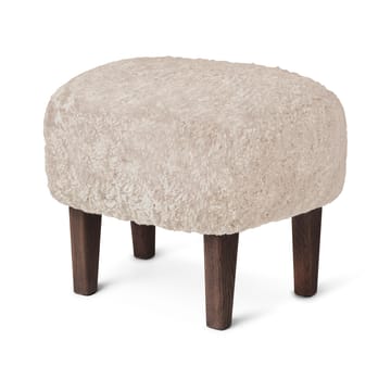 Ottomana Ingeborg - Pelle di pecora moonlight, gambe in rovere affumicato - Audo Copenhagen