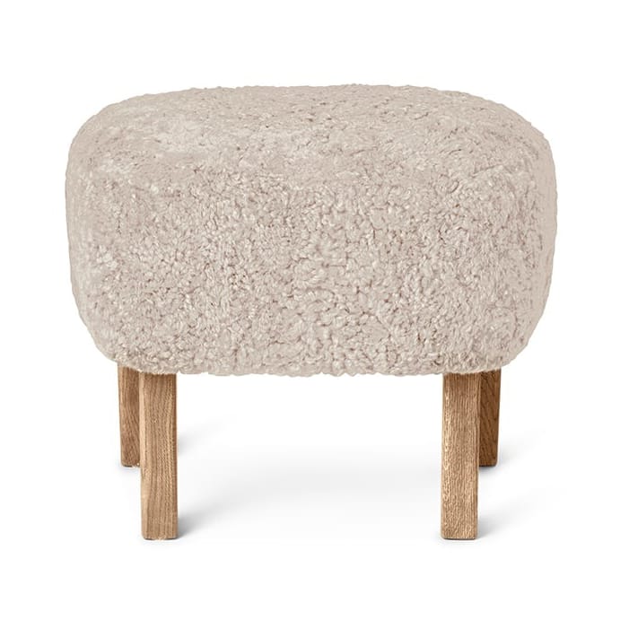 Ottomana Ingeborg - pelle di pecora moonlight, gambe in rovere naturale - Audo Copenhagen