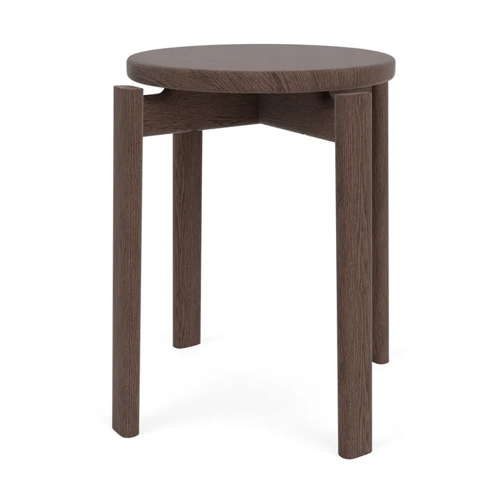 Passage sgabello rotondo - Rovere tinto scuro, Ø42,5x47,5 cm - Audo Copenhagen