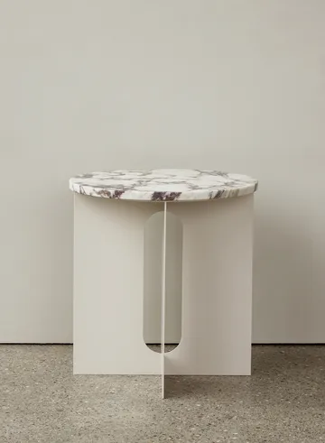 Piano del tavolino laterale Androgyne - Calacatta Viola, Ø65 cm - Audo Copenhagen