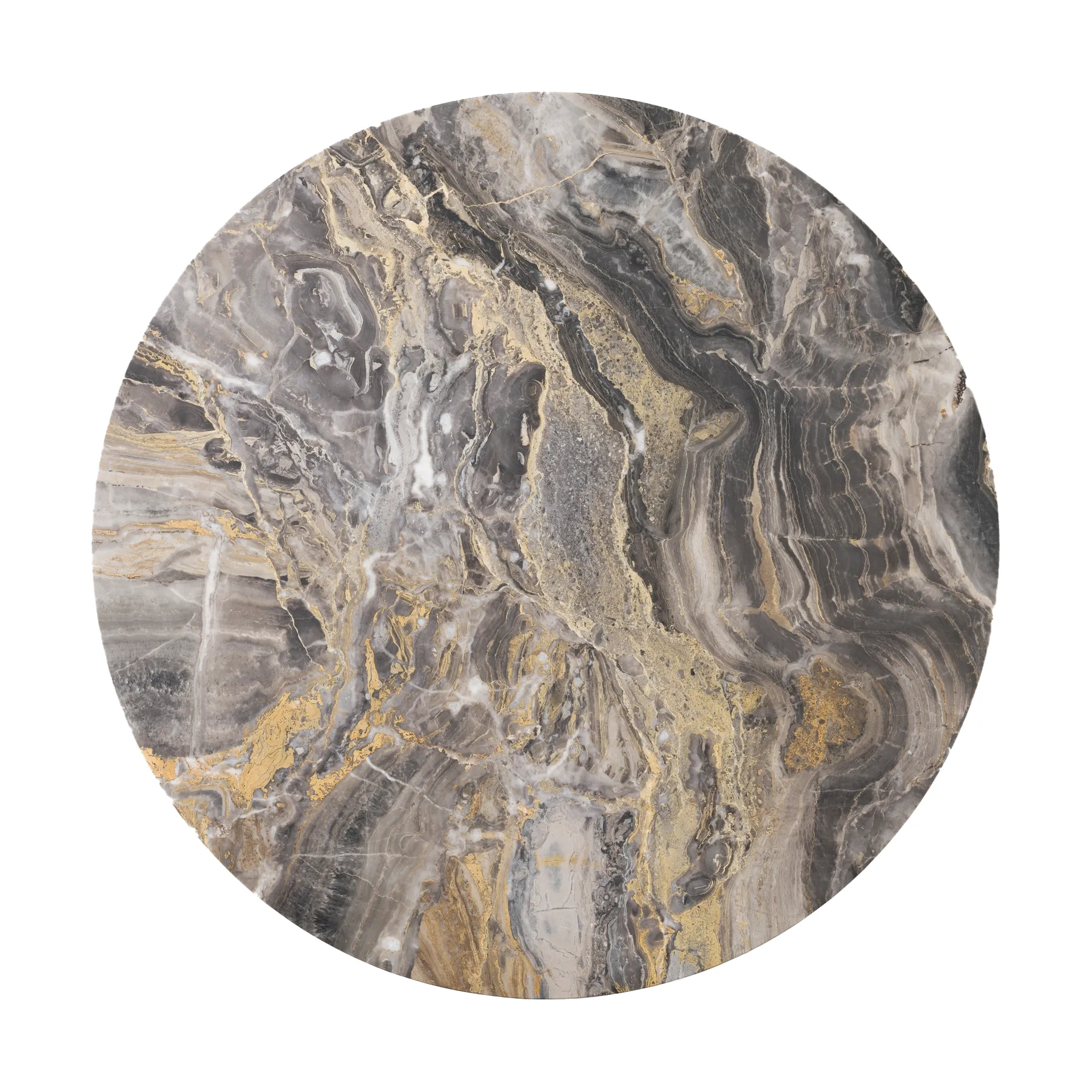 Piano del tavolino laterale Androgyne, Grey galaxy, Ø65 cm Audo Copenhagen