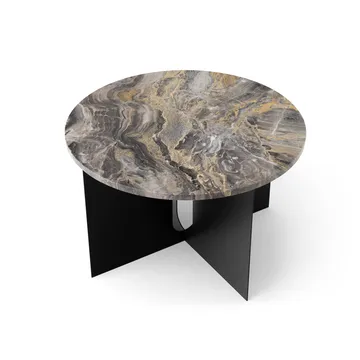 Piano del tavolino laterale Androgyne - Grey galaxy, Ø65 cm - Audo Copenhagen