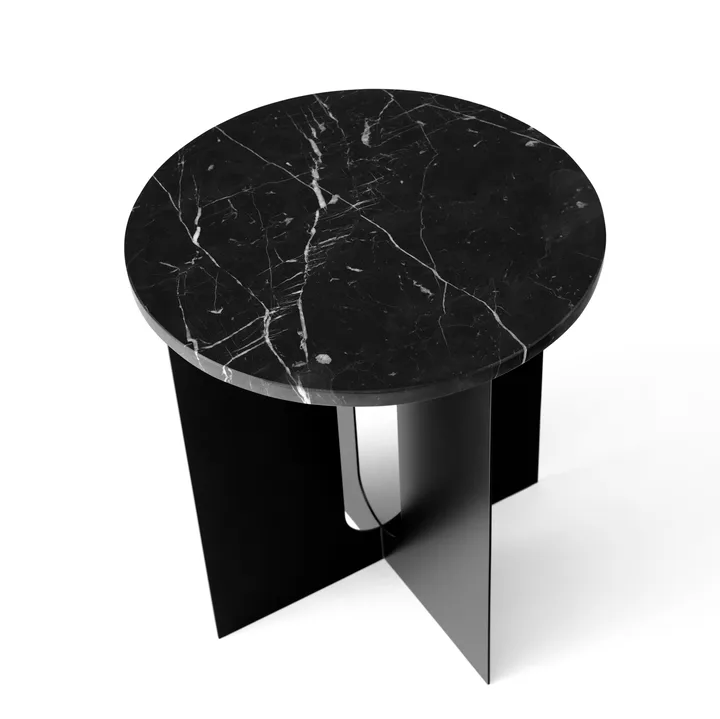 Piano del tavolino laterale Androgyne - Nero, Ø42 cm - Audo Copenhagen