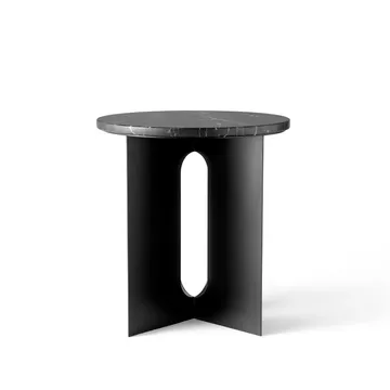 Piano del tavolino laterale Androgyne - Nero, Ø42 cm - Audo Copenhagen