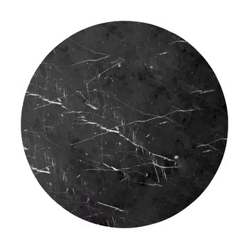 Piano del tavolino laterale Androgyne - Nero Marquina, Ø65 cm - Audo Copenhagen