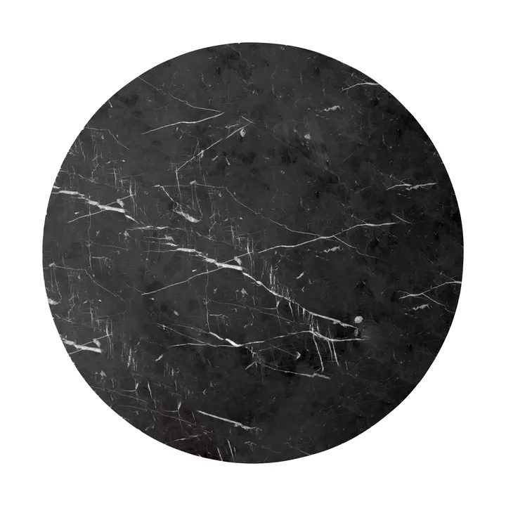 Piano del tavolino laterale Androgyne - Nero Marquina, Ø65 cm - Audo Copenhagen