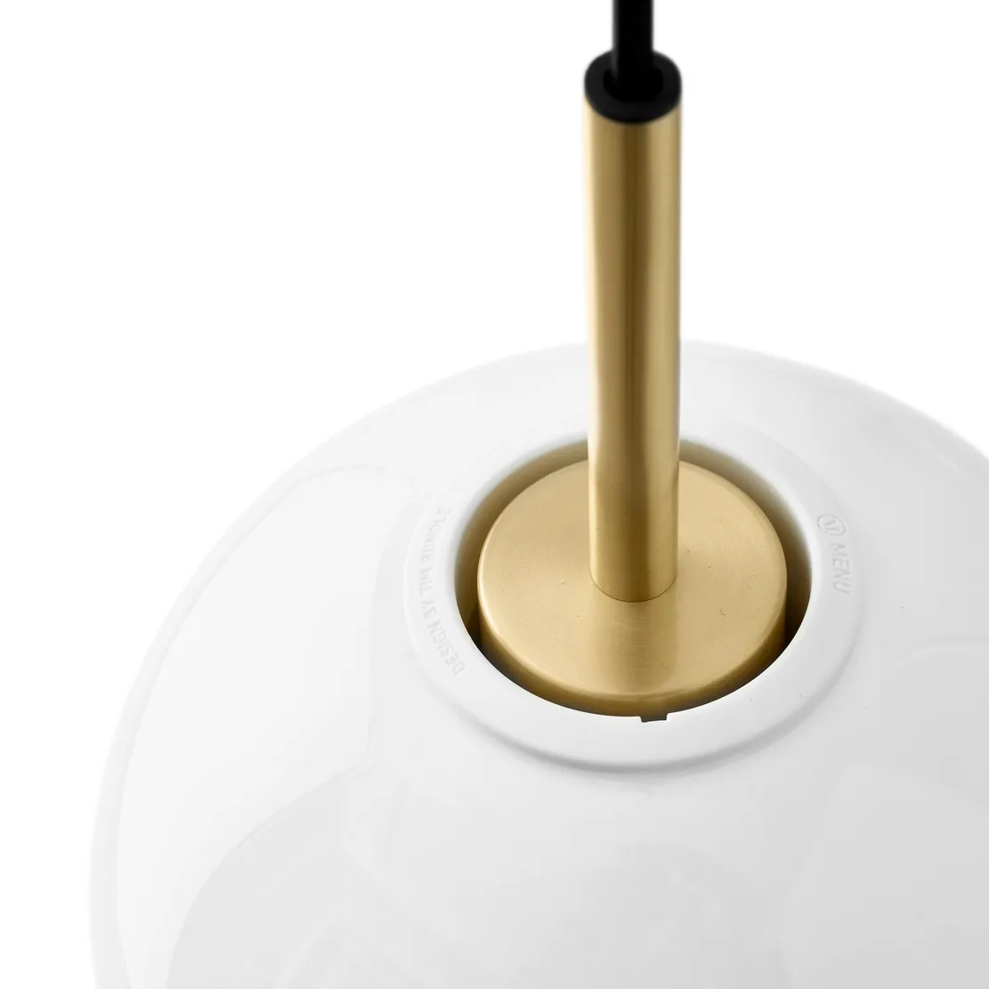 Plafoniera TR ottone, Vetro opalino bianco Audo Copenhagen