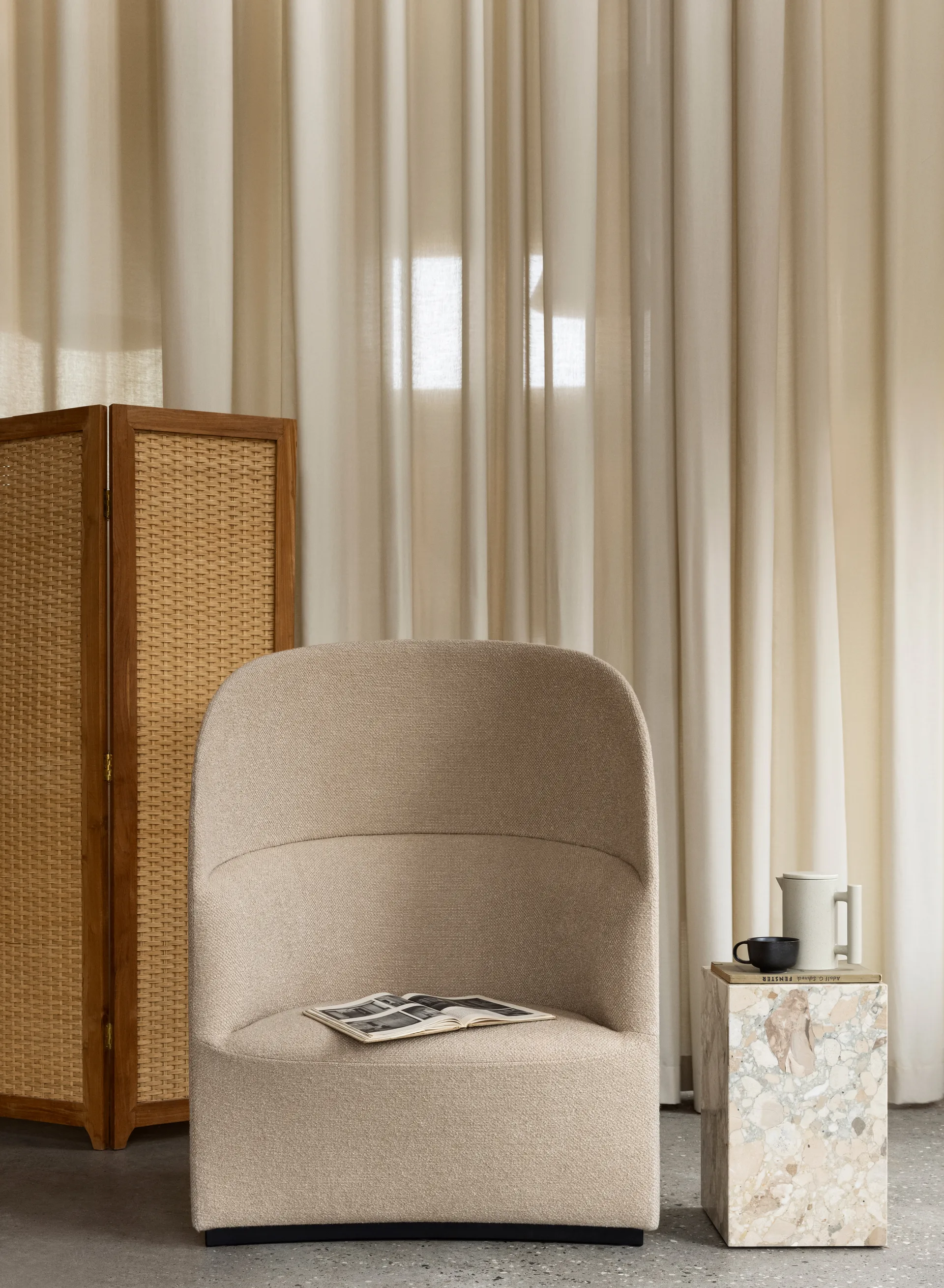 Plinth tall tavolino 30x30x51 cm, Kunis Breccia Audo Copenhagen