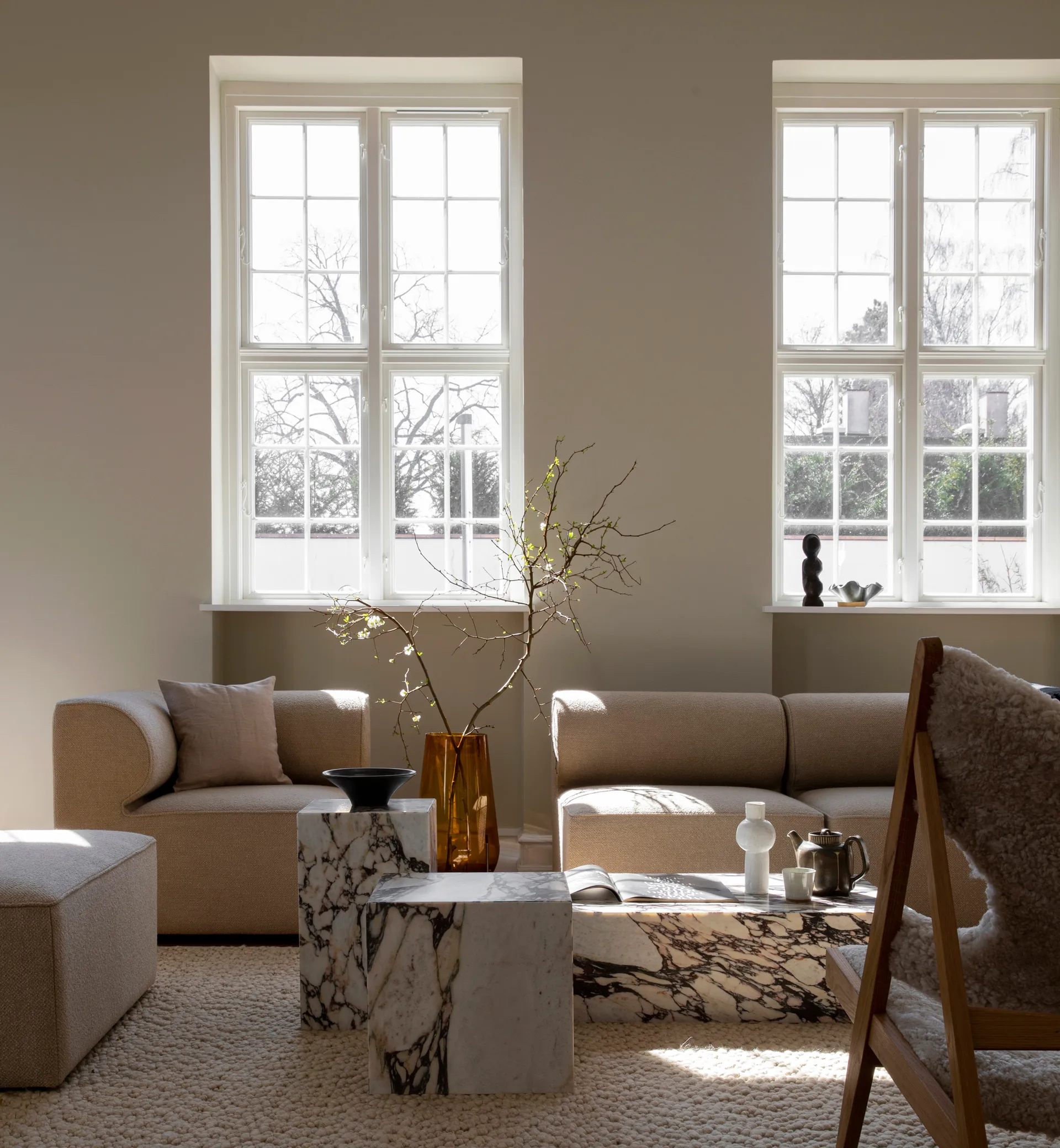 Plinth tall tavolino 30x30x51 cm, Multi rose Audo Copenhagen