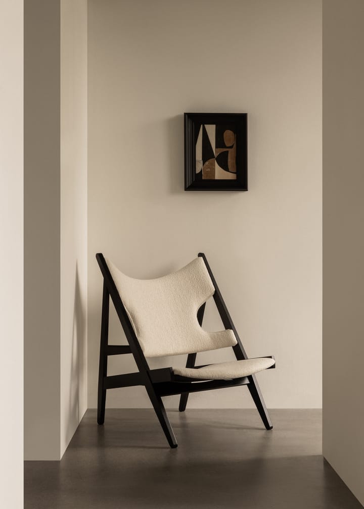 Poltrona lounge Knitting, Barnum Bouclé 24-nero rovere Audo Copenhagen