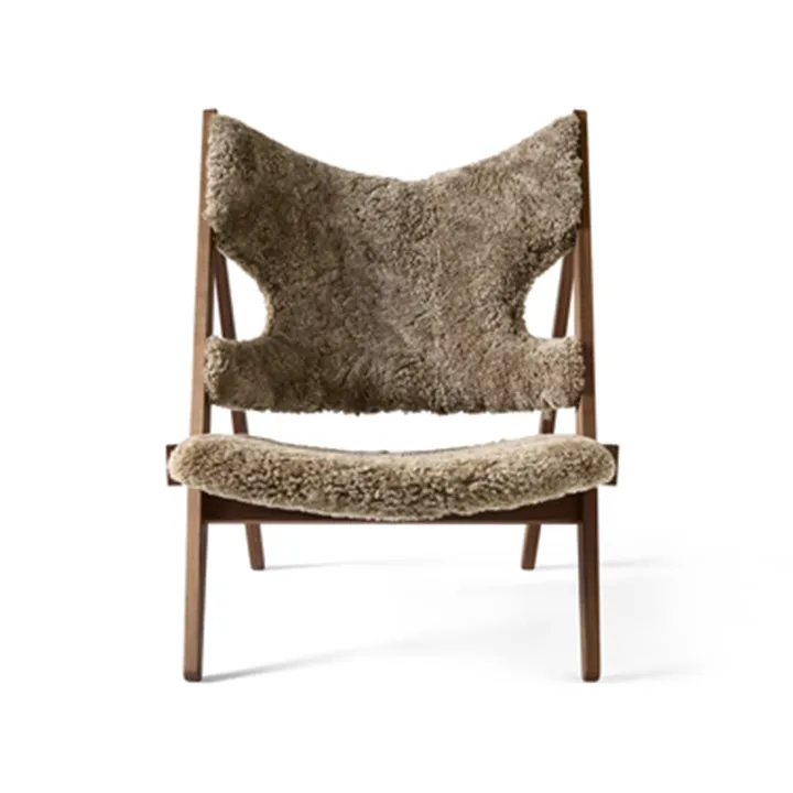 Poltrona lounge Knitting - Pelle di pecora sahara, struttura in noce - Audo Copenhagen