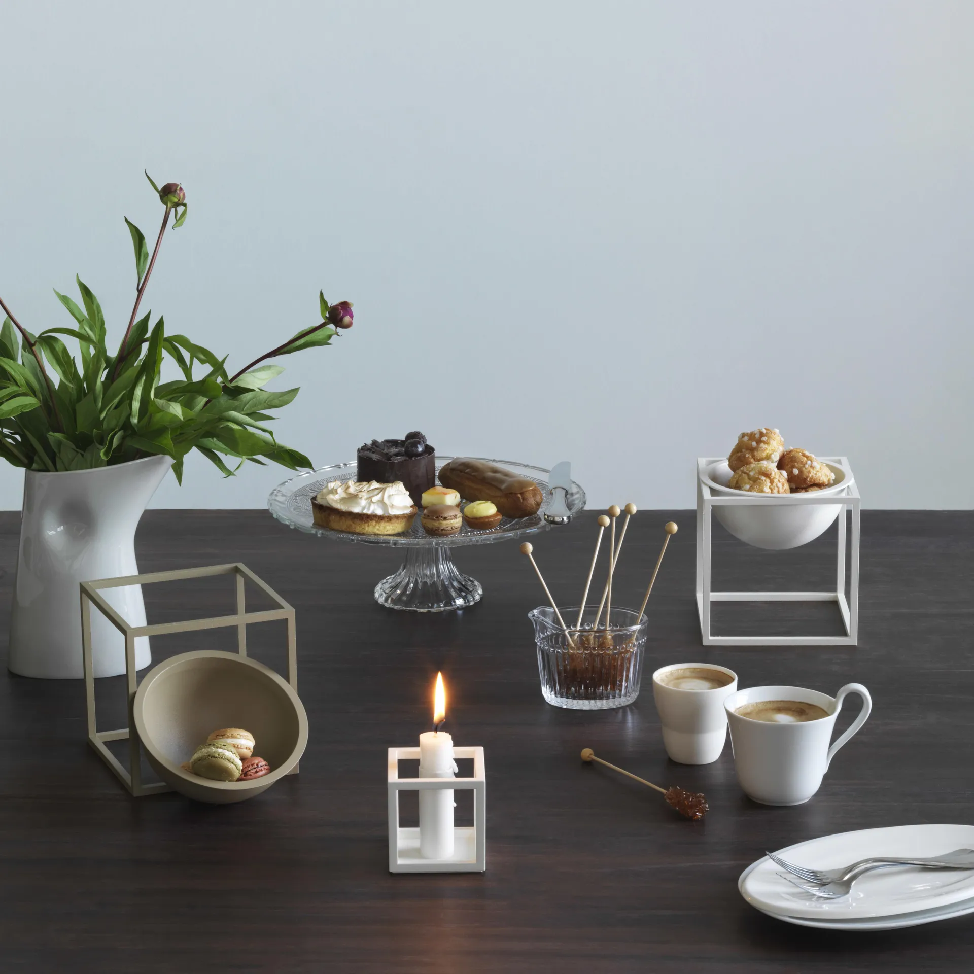 Portacandele Kubus 1, bianco Audo Copenhagen