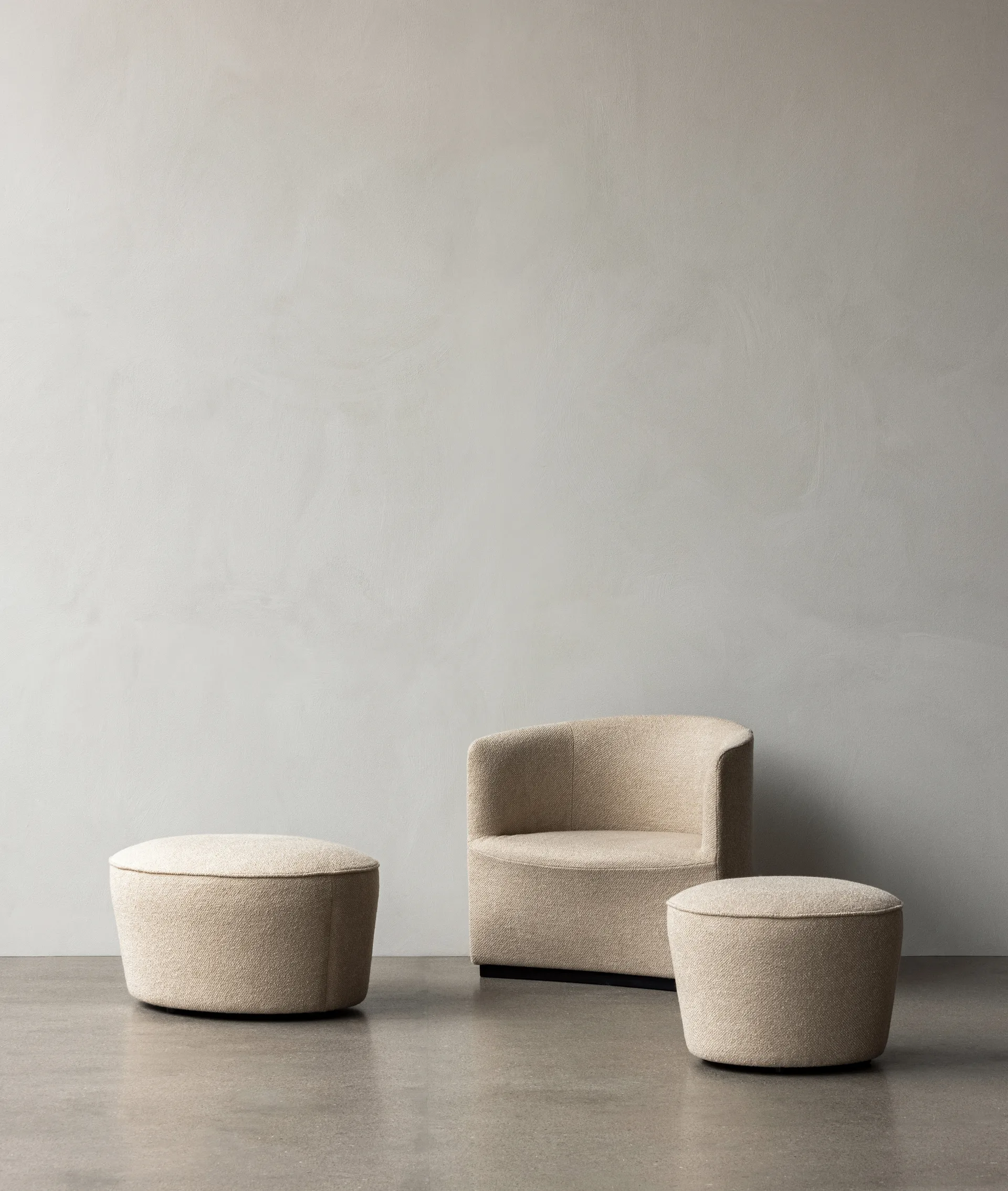 Pouf Cairn Ø 60 cm, Bouclé 02 Audo Copenhagen