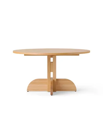 Puffin Dining Table Oak Veneer Natural - Impiallacciatura di rovere naturale, Ø140 cm - Audo Copenhagen