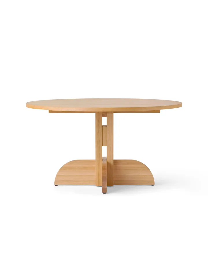 Puffin Dining Table Oak Veneer Natural - Impiallacciatura di rovere naturale, Ø140 cm - Audo Copenhagen