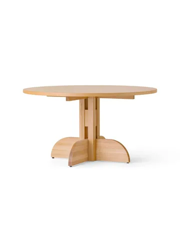 Puffin Dining Table Oak Veneer Natural - Impiallacciatura di rovere naturale, Ø140 cm - Audo Copenhagen
