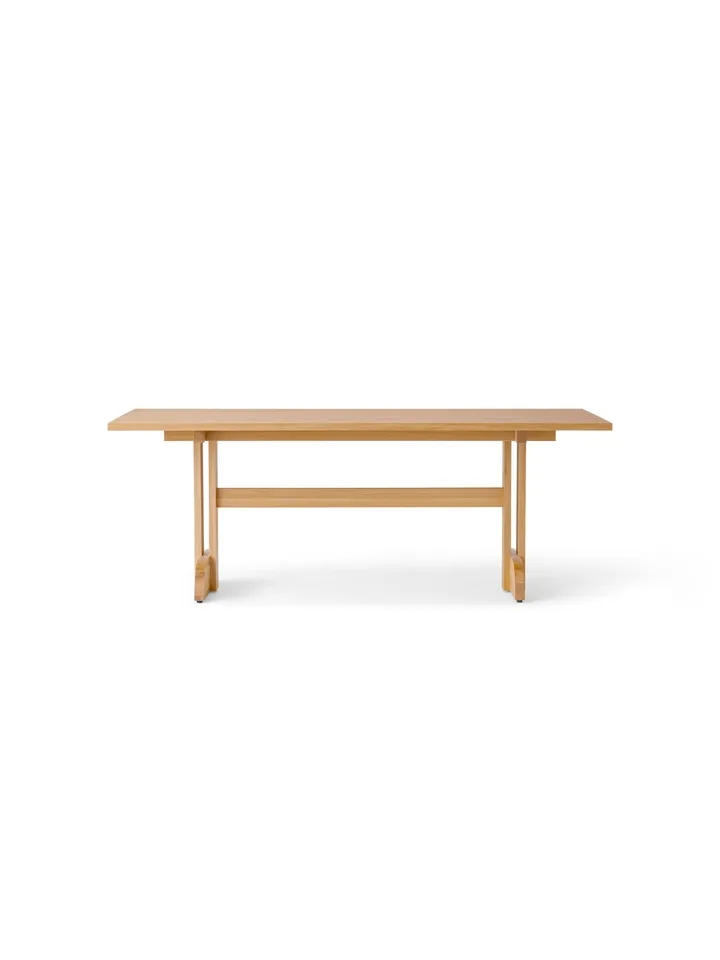 Puffin Dining Table Oak Veneer Natural - Impiallacciatura di rovere naturale, 200x95 cm - Audo Copenhagen