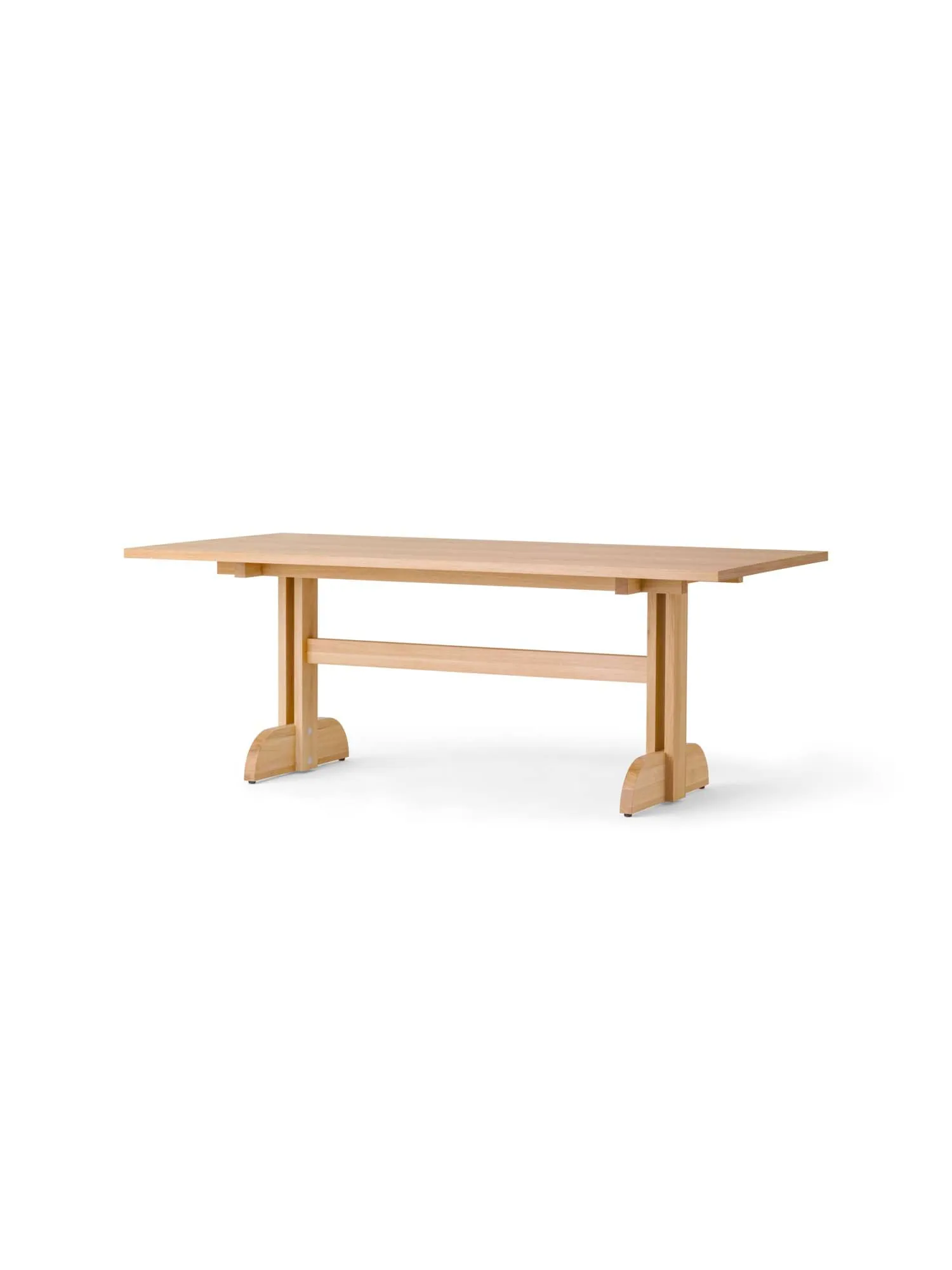 Puffin Dining Table Oak Veneer Natural, Impiallacciatura di rovere naturale, 200x95 cm Audo Copenhagen