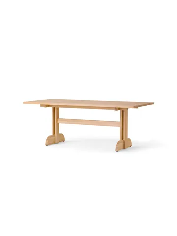 Puffin Dining Table Oak Veneer Natural - Impiallacciatura di rovere naturale, 200x95 cm - Audo Copenhagen