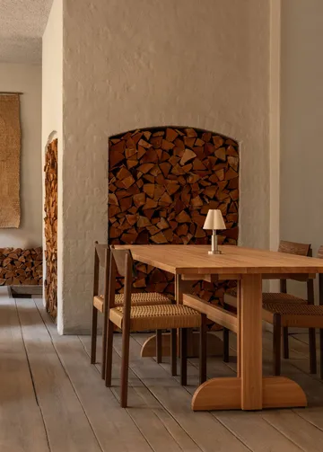 Puffin Dining Table Oak Veneer Natural - Impiallacciatura di rovere naturale, 200x95 cm - Audo Copenhagen