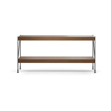 Scaffalatura Zet - rovere tinto nero, 1x2, base in acciaio nero - Audo Copenhagen