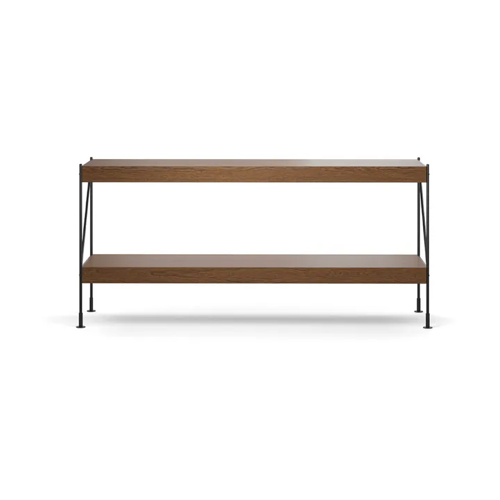 Scaffalatura Zet - rovere tinto nero, 1x2, base in acciaio nero - Audo Copenhagen