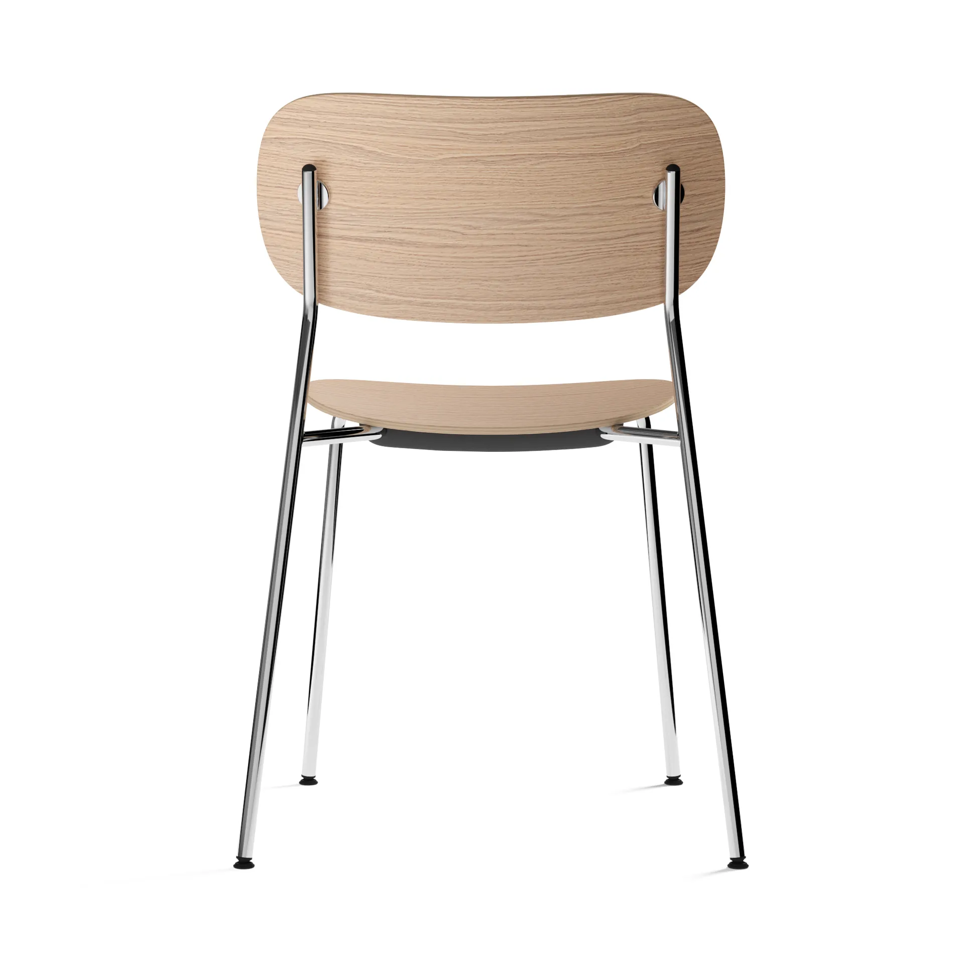 Sedia con gambe cromate Co, rovere Audo Copenhagen