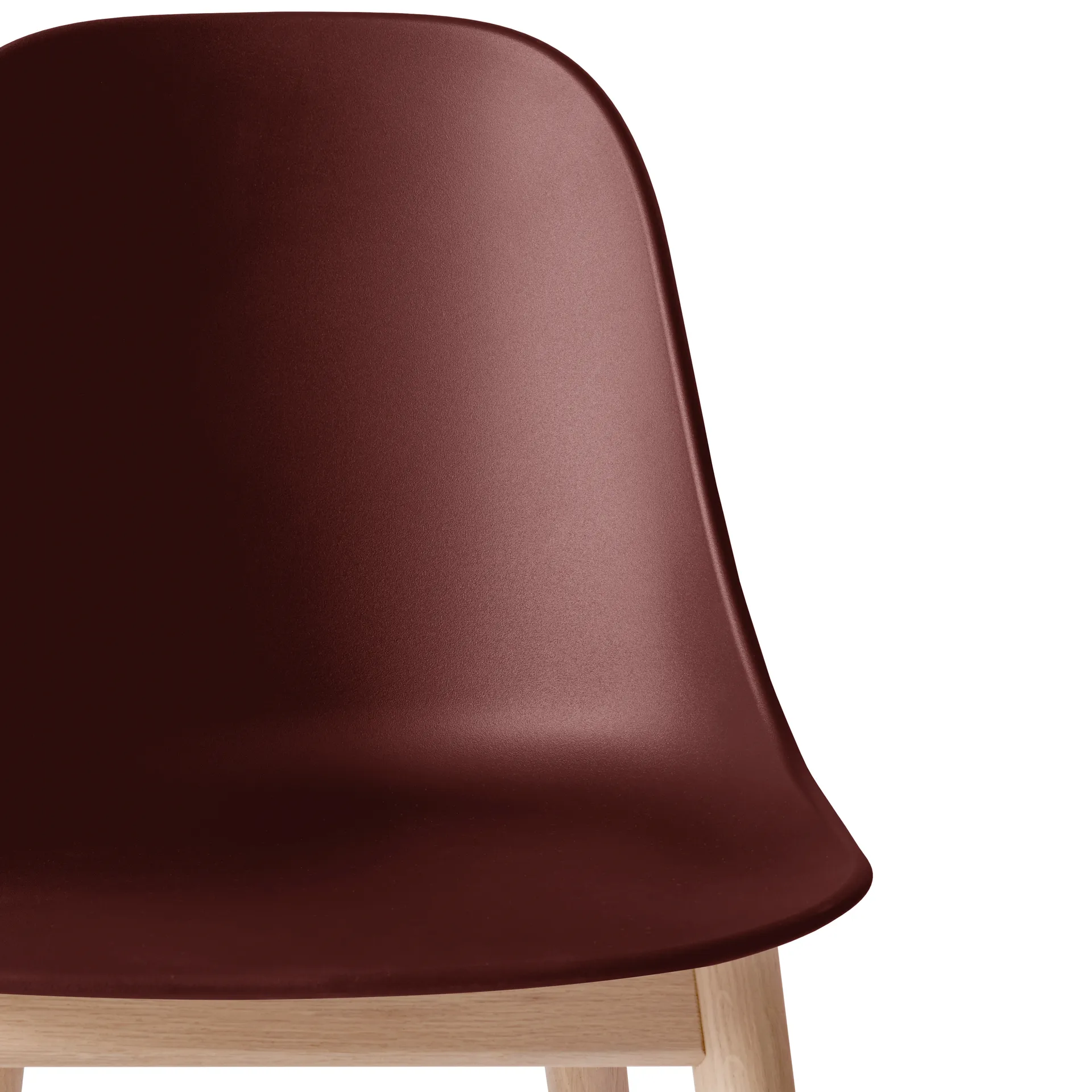 Sedia Harbour con gambe in rovere, Rosso bruciato Audo Copenhagen