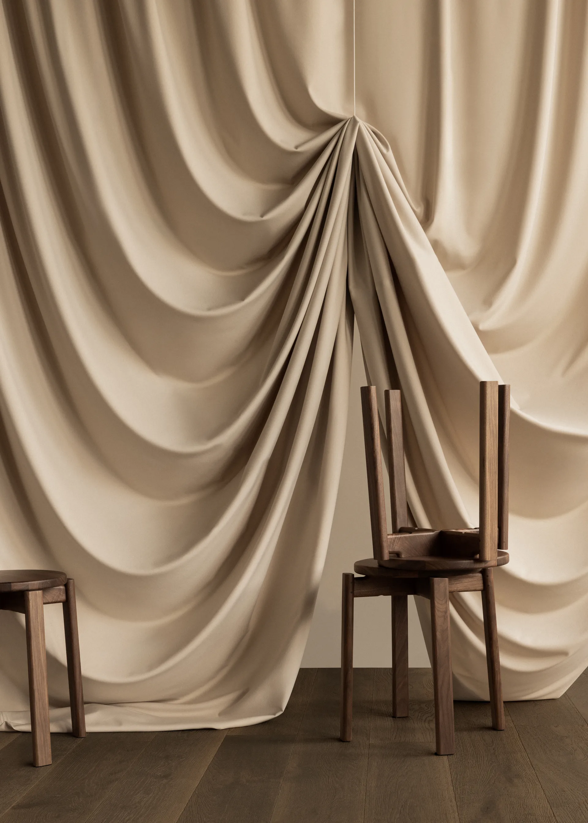 Sgabello Passage, Rovere tinto scuro Audo Copenhagen