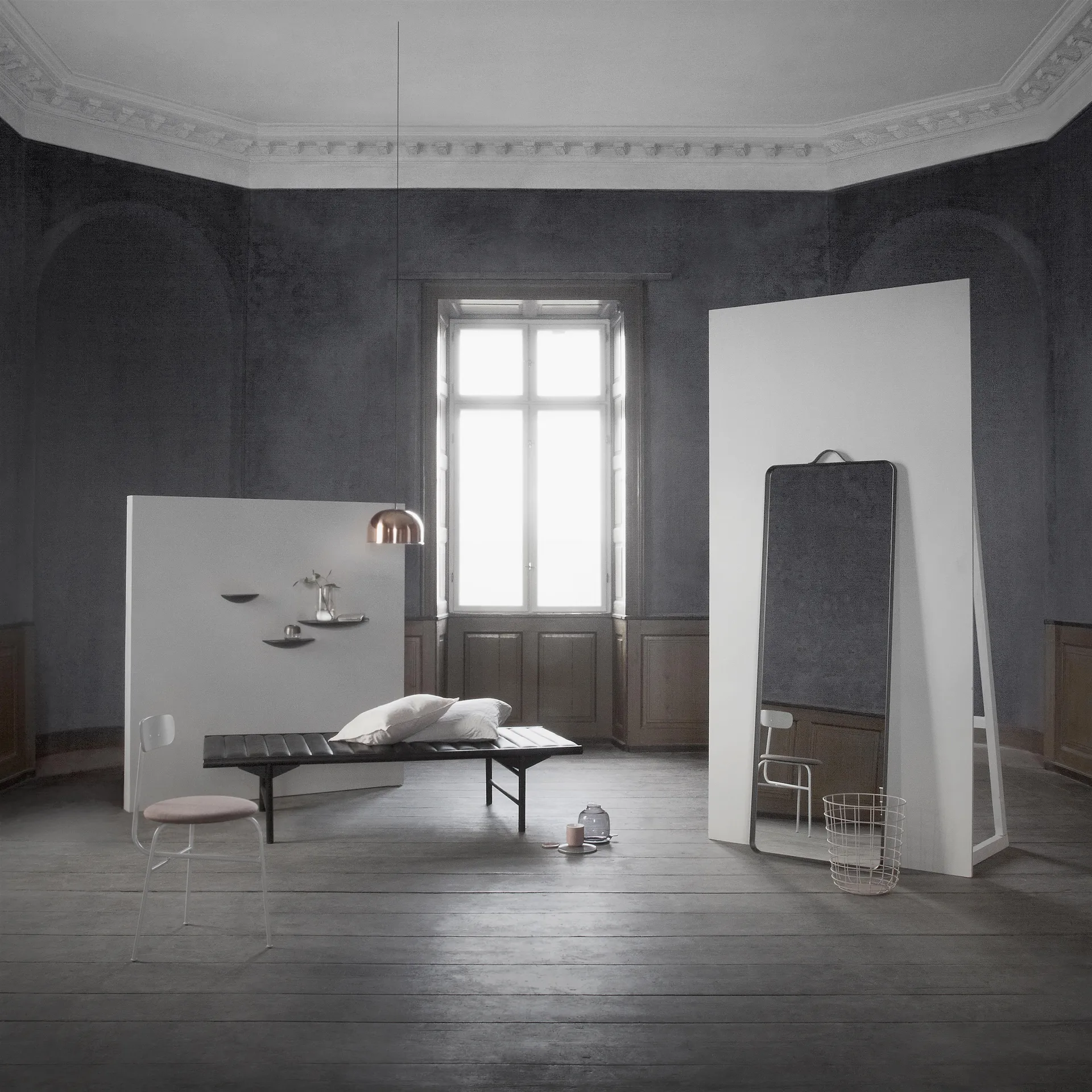 Specchio da terra Norm, nero Audo Copenhagen