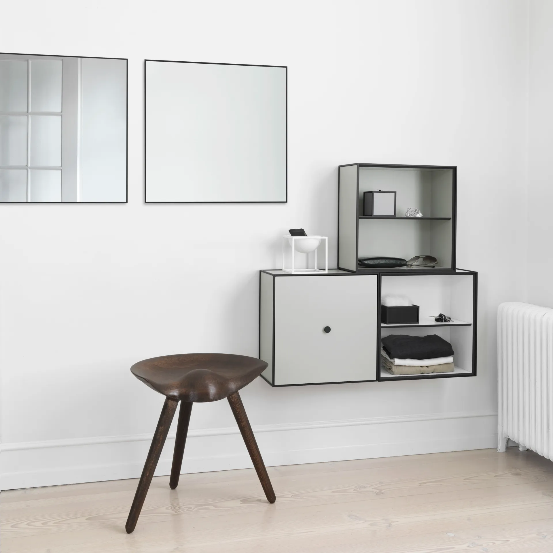 Specchio View 70x70 cm, nero Audo Copenhagen