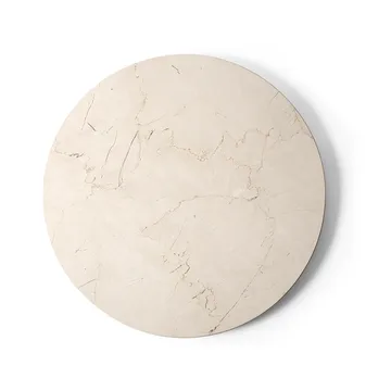 Tavolino Androgyne - Calacatta Viola marmo-ivory acciaio, Ø42 cm - Audo Copenhagen