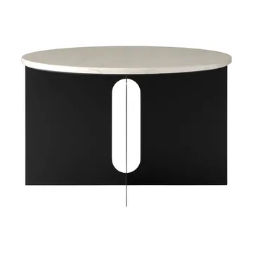 Tavolino Androgyne - Crystal Rose marmo-nero acciaio, Ø65 cm - Audo Copenhagen
