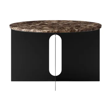 Tavolino Androgyne - Marmo Emperador-acciaio nero, Ø65 cm - Audo Copenhagen