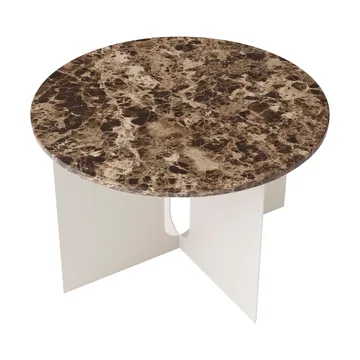 Tavolino Androgyne - Marmo Emperador-ivory acciaio, Ø65 cm - Audo Copenhagen