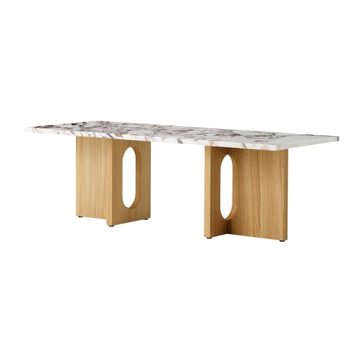 Tavolino da salotto Androgyne - rovere naturale, marmo Calacatta viola - Audo Copenhagen