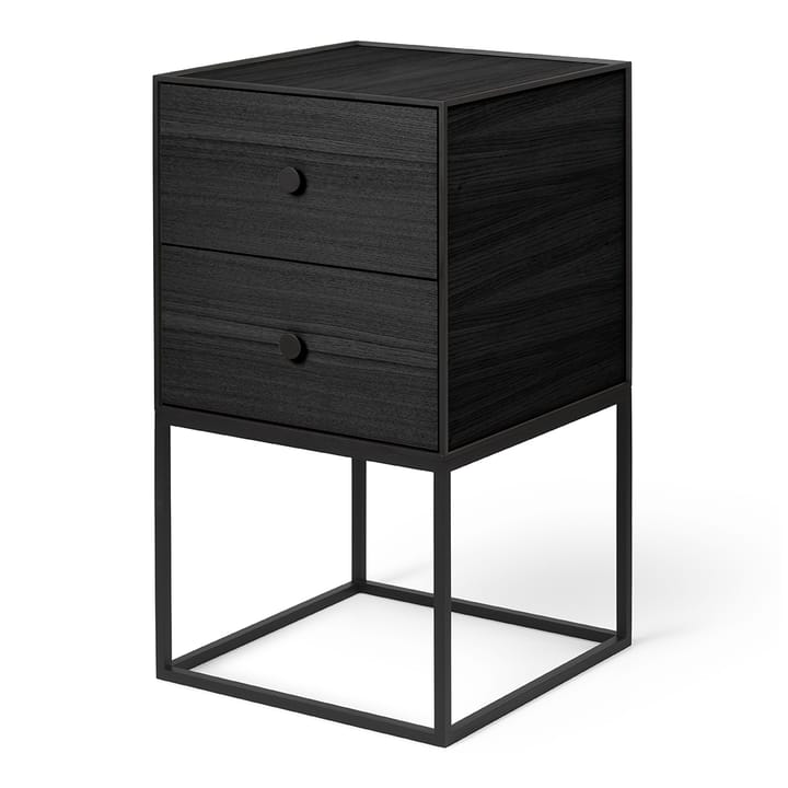 Tavolino Frame 35 con due cassetti  - legno di frassino mordente nero - Audo Copenhagen