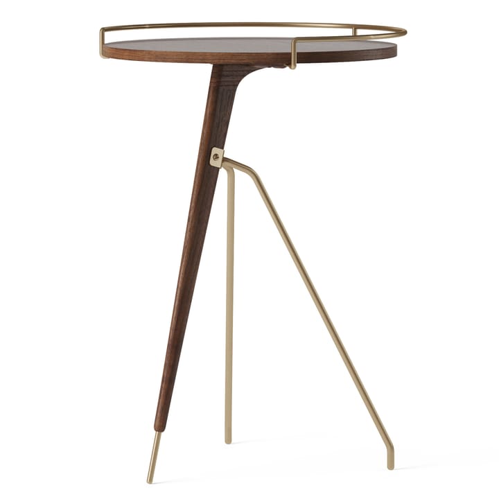 Tavolino in ottone lucidato a noce Umanoff, 60 cm Audo Copenhagen