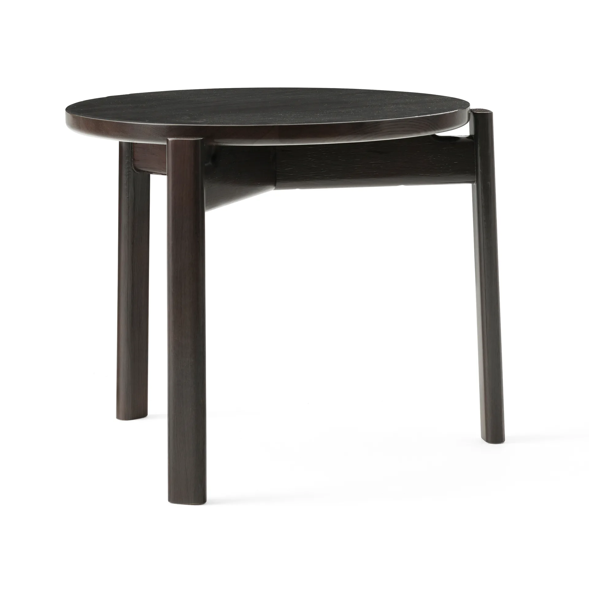 Tavolino Passage Ø 50 cm, Rovere laccato scuro Audo Copenhagen