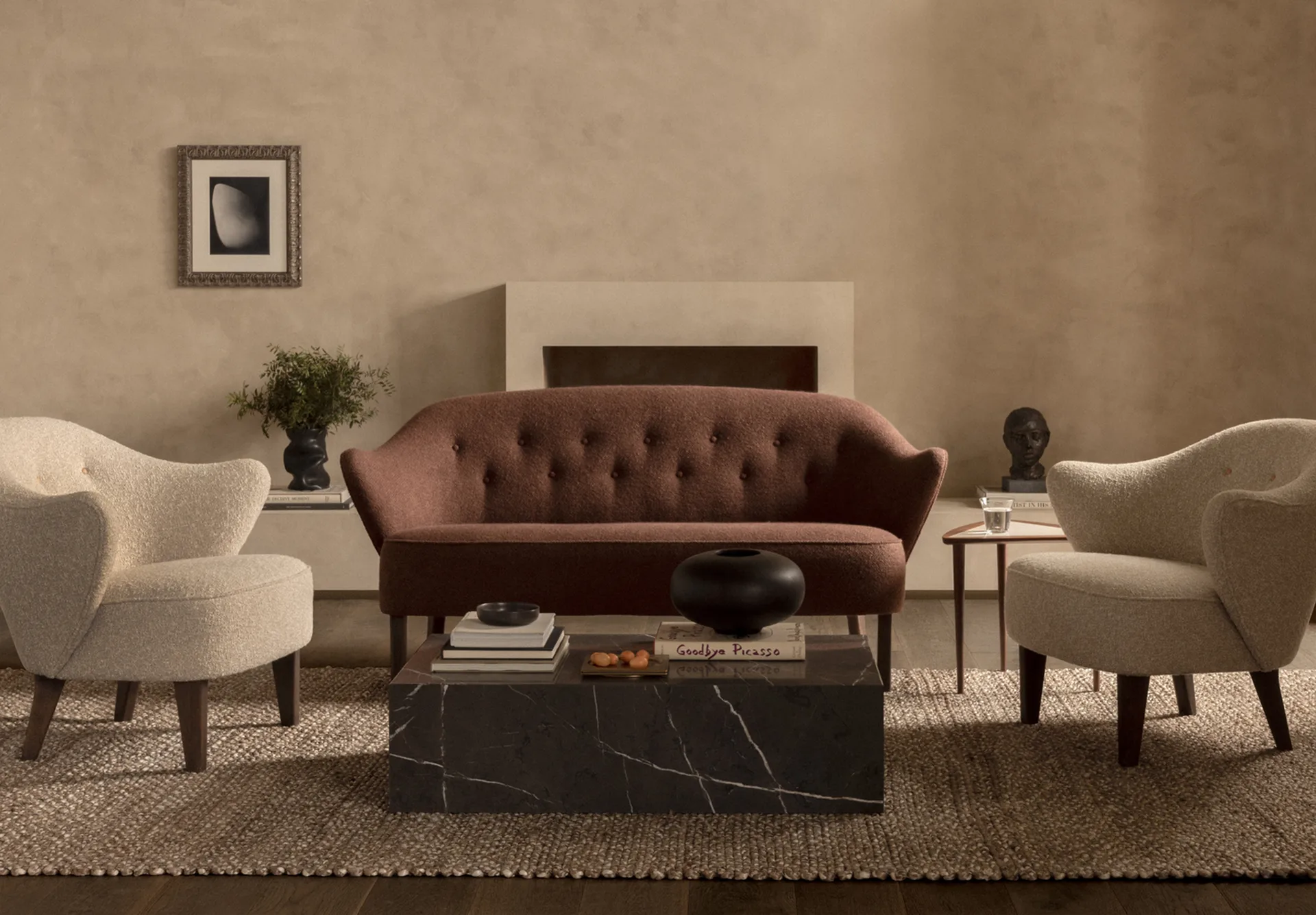 Tavolino Plinth, grigio, basso Audo Copenhagen