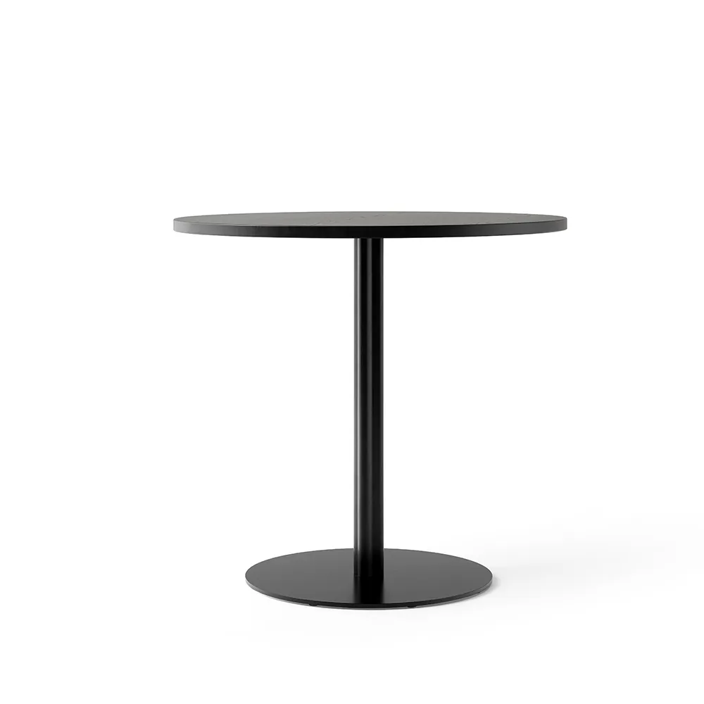 Tavolo da pranzo Harbour Column, Rovere nero-base nera, Ø80 cm Audo Copenhagen