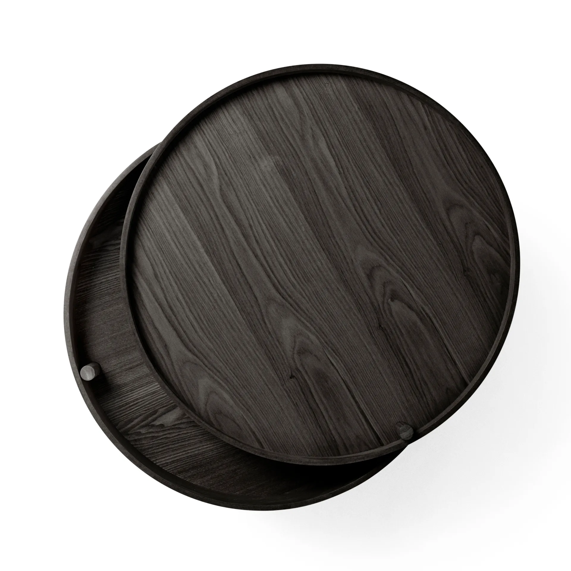 Tavolo rotante, Frassino mordente nero-bronzo  Audo Copenhagen