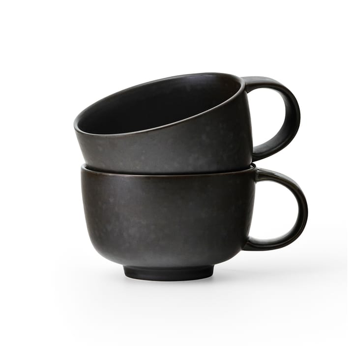 Tazza New Norm con manico 25 cl confezione da 2 - Dark glazed - Audo Copenhagen