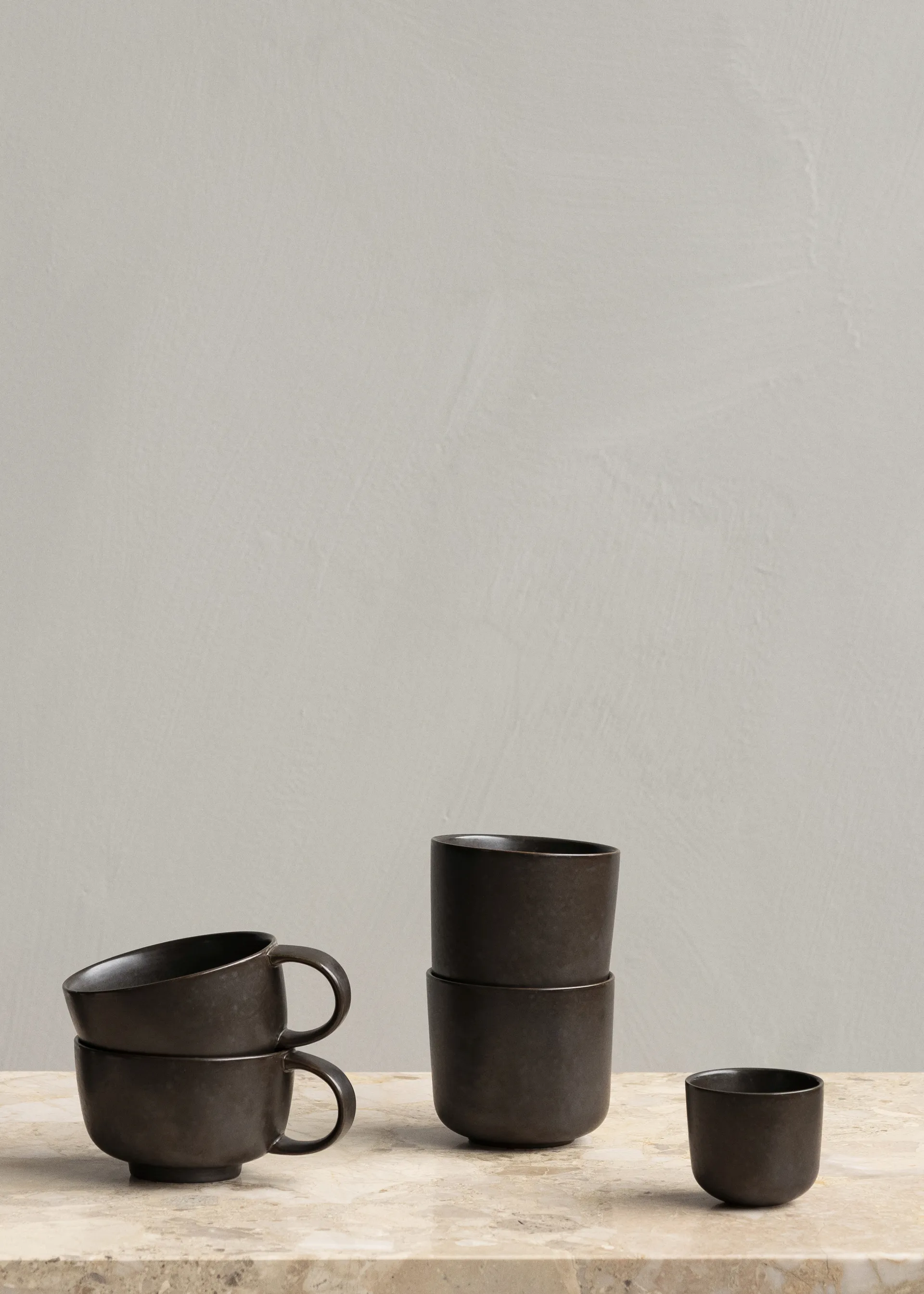 Tazzina da espresso New Norm 8,5 cl confezione da 2, Dark glazed Audo Copenhagen