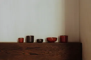 Tazzina da espresso New Norm 8,5 cl confezione da 2 - Red glazed - Audo Copenhagen